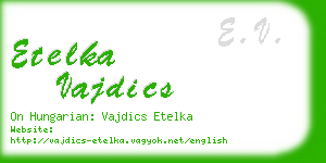 etelka vajdics business card